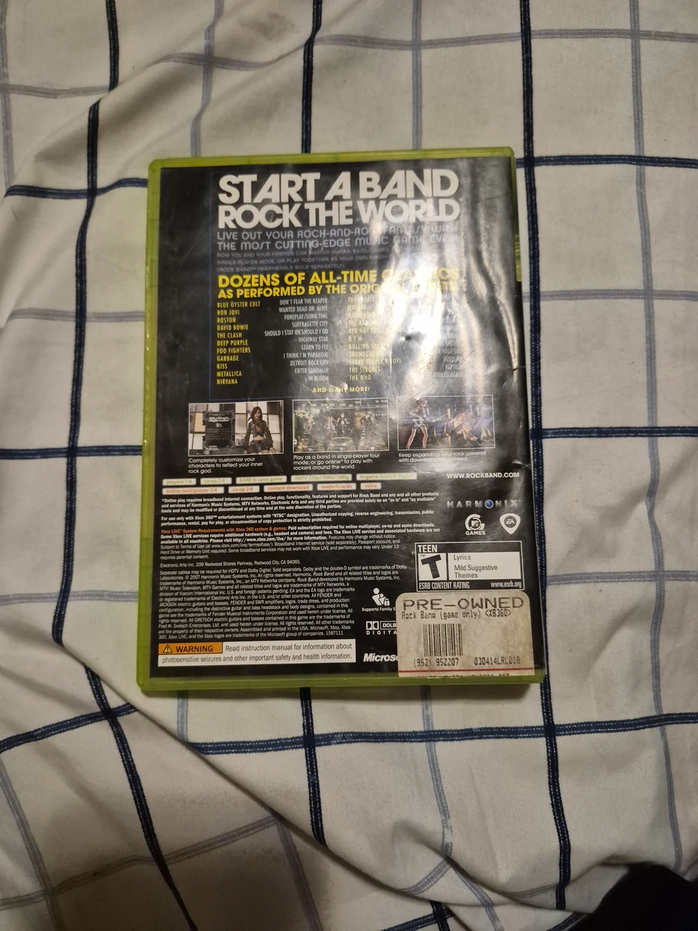 Microsoft Xbox 360 Rock Band in Lime Green Case